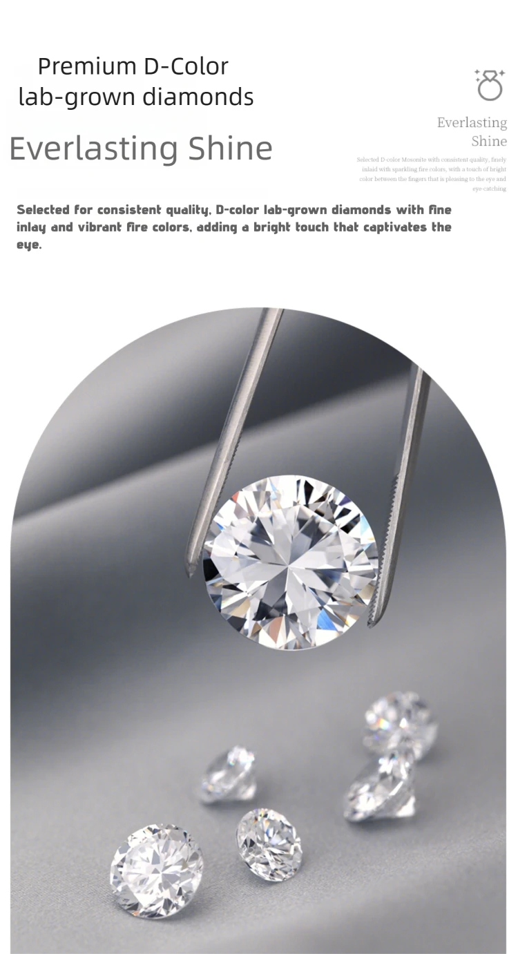 Close-up of a 1-carat lab-grown diamond ring for women