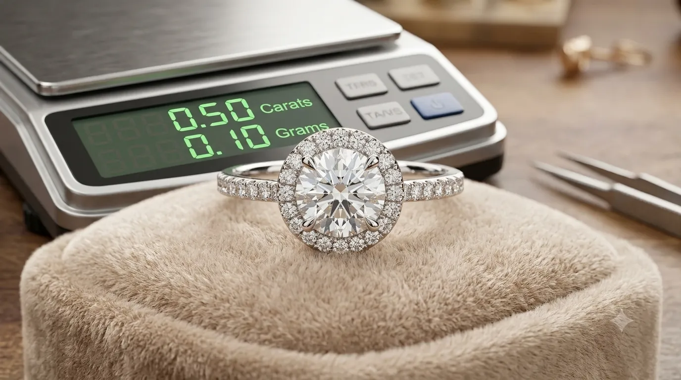 0.5 carat halo diamond ring