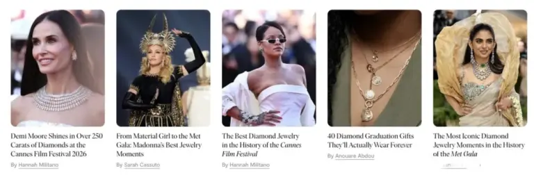 Online Display of Diamond Ads