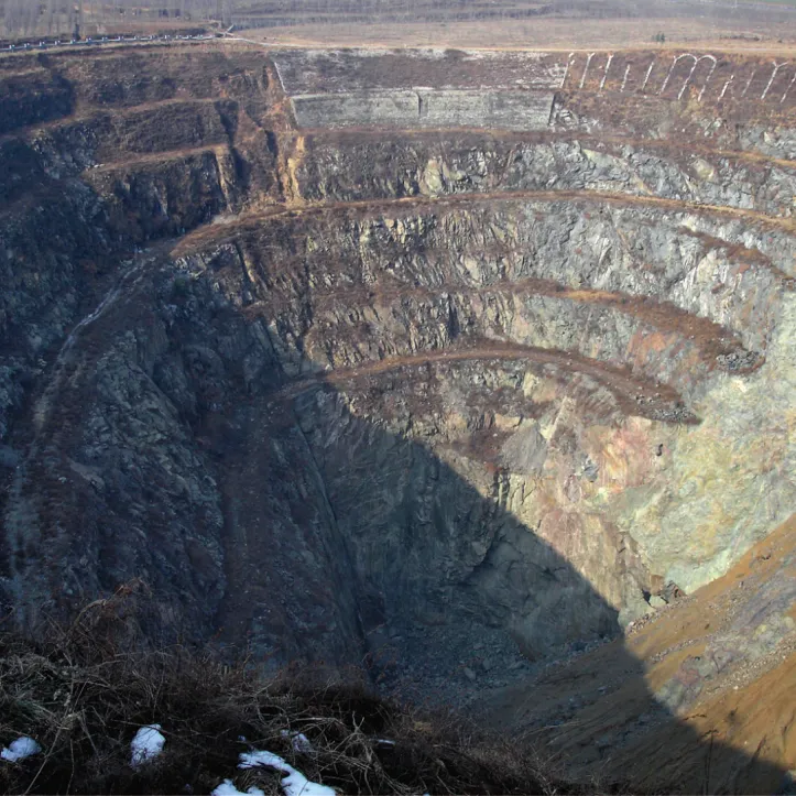 Shengli No. 1 Large Diamond-Bearing Rock Vein Open-Pit Mine, Mengyin, Shandong, China