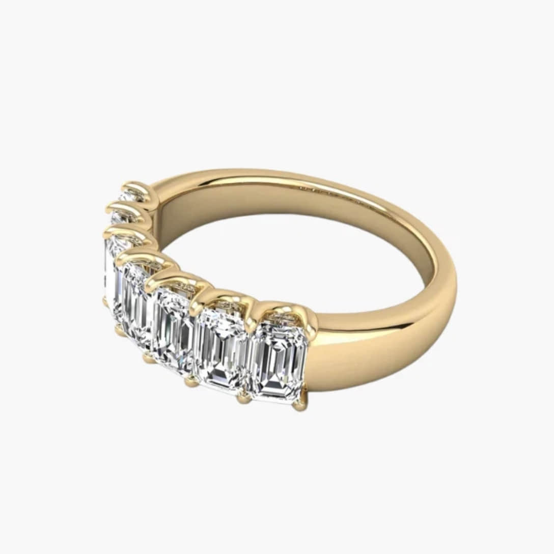 Gold Setting with Lab Created Diamond Ring
