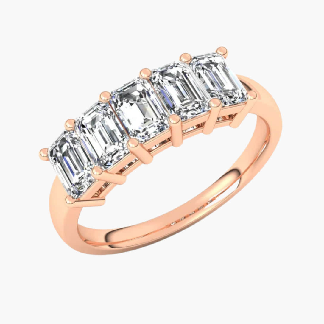 Rose gold ring setting Lab-grown diamond ring