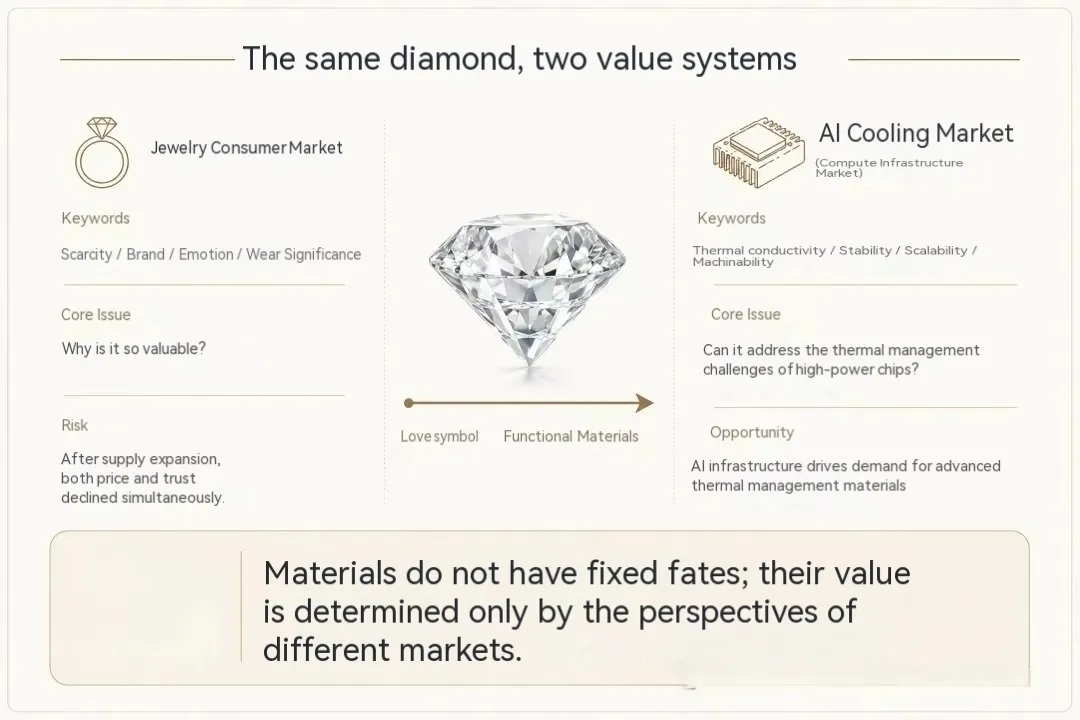 Lab-grown diamonds are shifting toward the AI cooling market