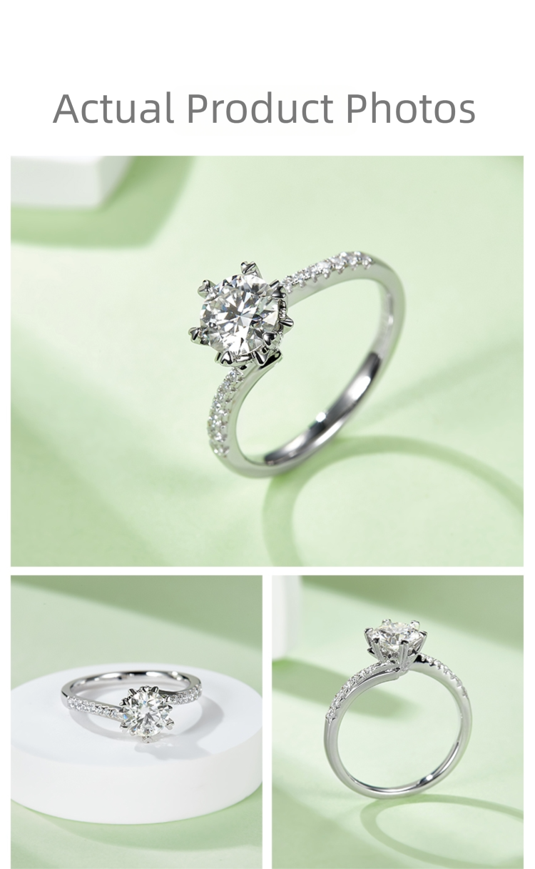 Actual photos of a 1-carat lab-grown diamond 