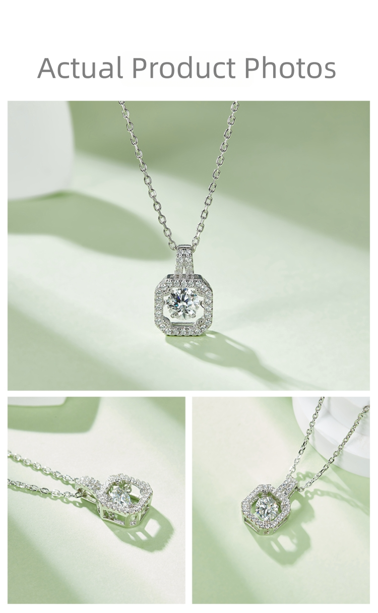 360-Degree Product Photos of the 0.5-Carat Lab-Grown Diamond Necklace (Women's Style)