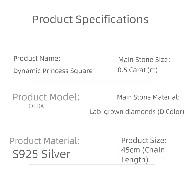 0.5-Carat Lab-Grown Diamond Necklace (Women's) Product Specifications