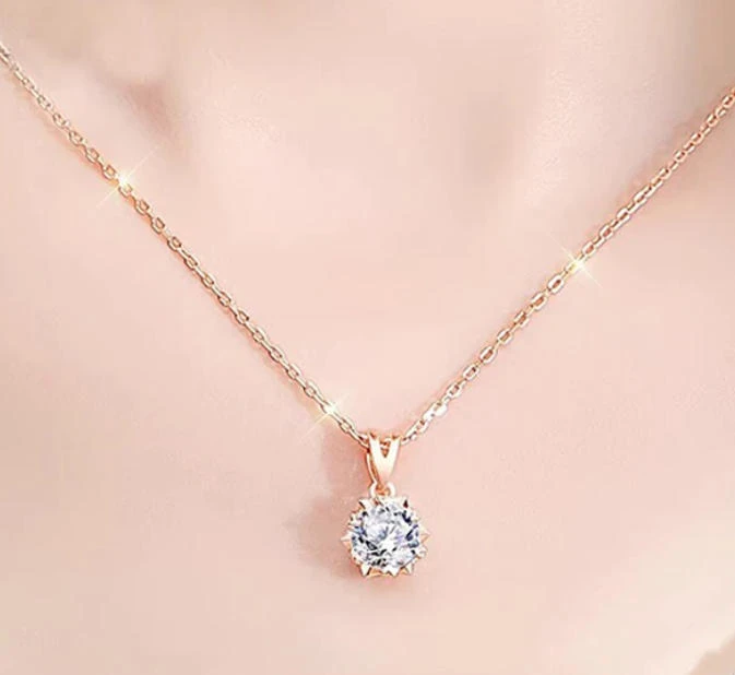 Lab-grown diamond necklace
